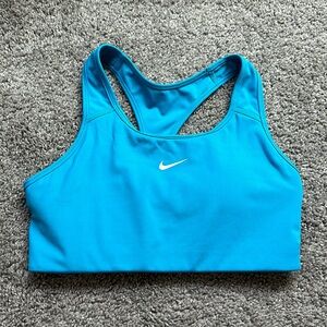 Nike Swoosh Dri-FIT Racerback Sports Bra - Bright Blue, M